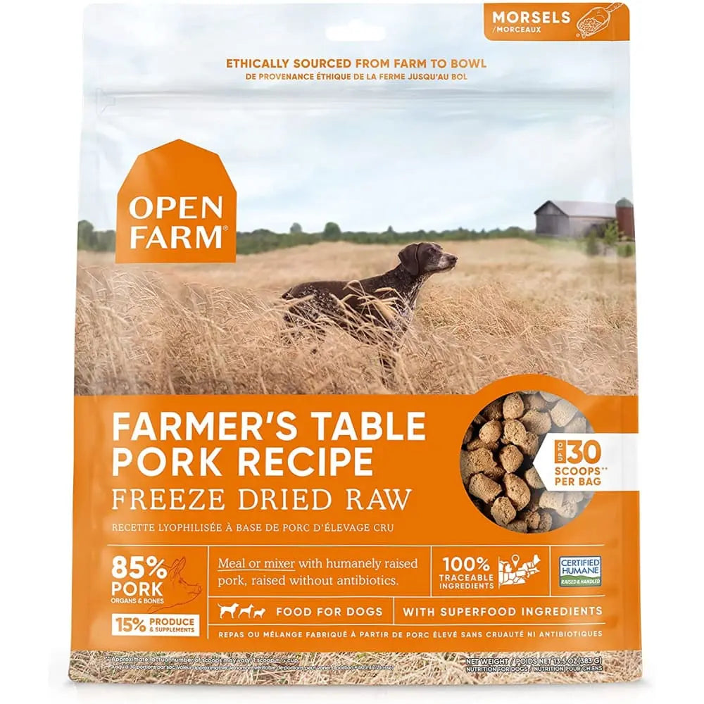 Open Farm® Farmer's Table Pork Freeze Dried Raw Dog Food Open Farm