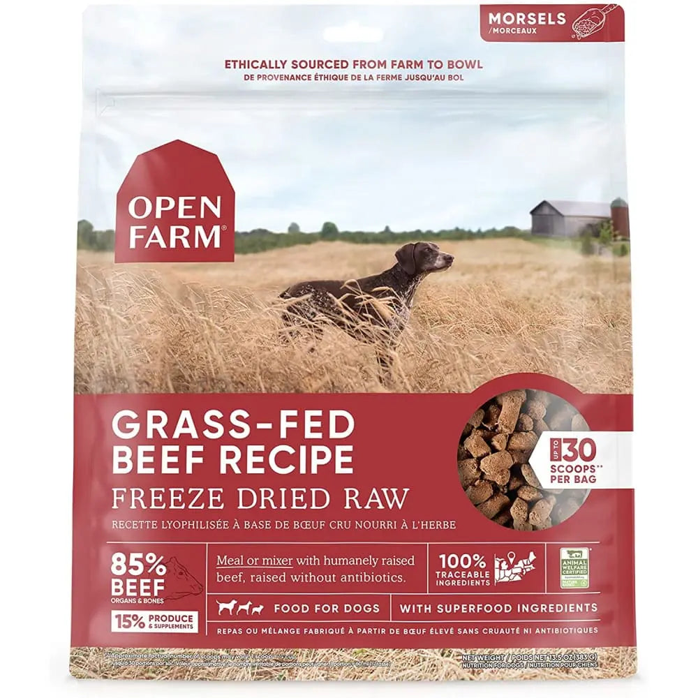 Open Farm® Grass-Fed Beef Freeze Dried Raw Dog Food Open Farm