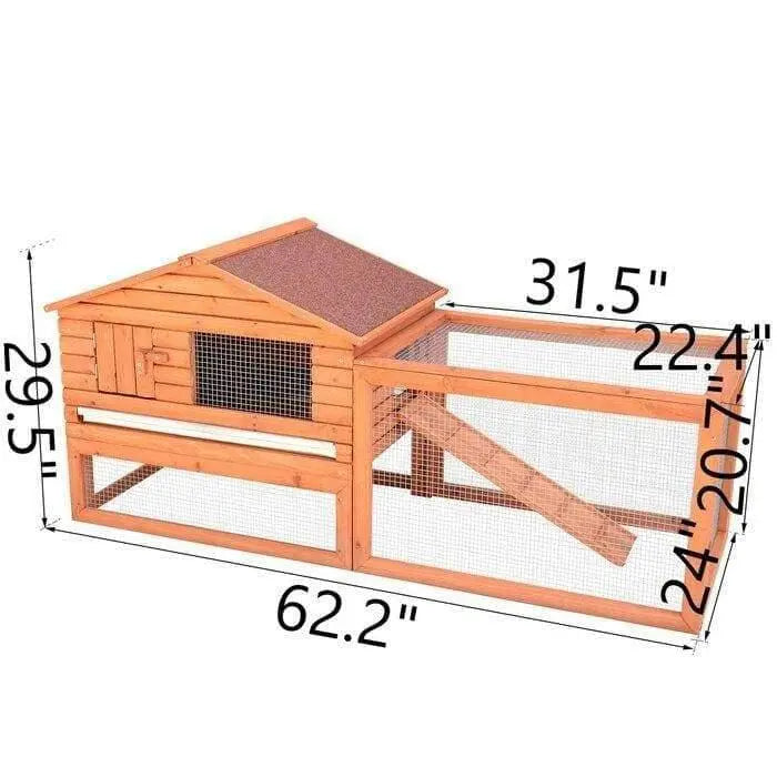 Outdoor Guinea Rabbit Hutch Habitat Pig Pet House Bunny Cage Talis Us