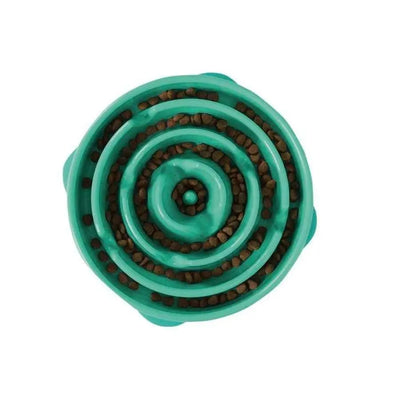 Outward Hound Fun Feeder Slo-Dog Bowl Turquoise Outward Hound CPD