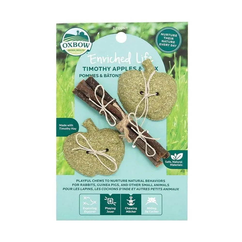 Oxbow Animal Health® Enriched Life Timothy Apples & Stix for Small Animal 3 Count Oxbow Animal Health®