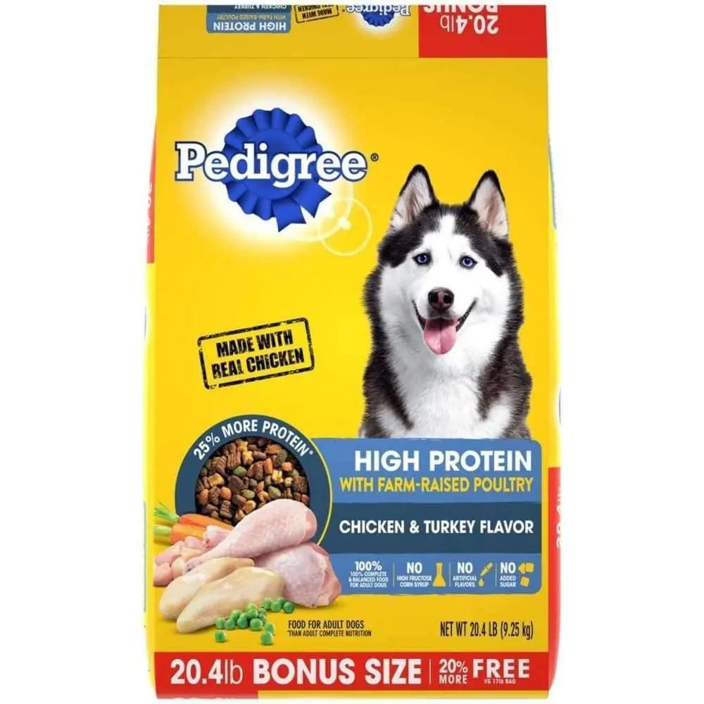 Pedigree High Protein Adult Chicken & Turkey Dry Dog Food Pedigree