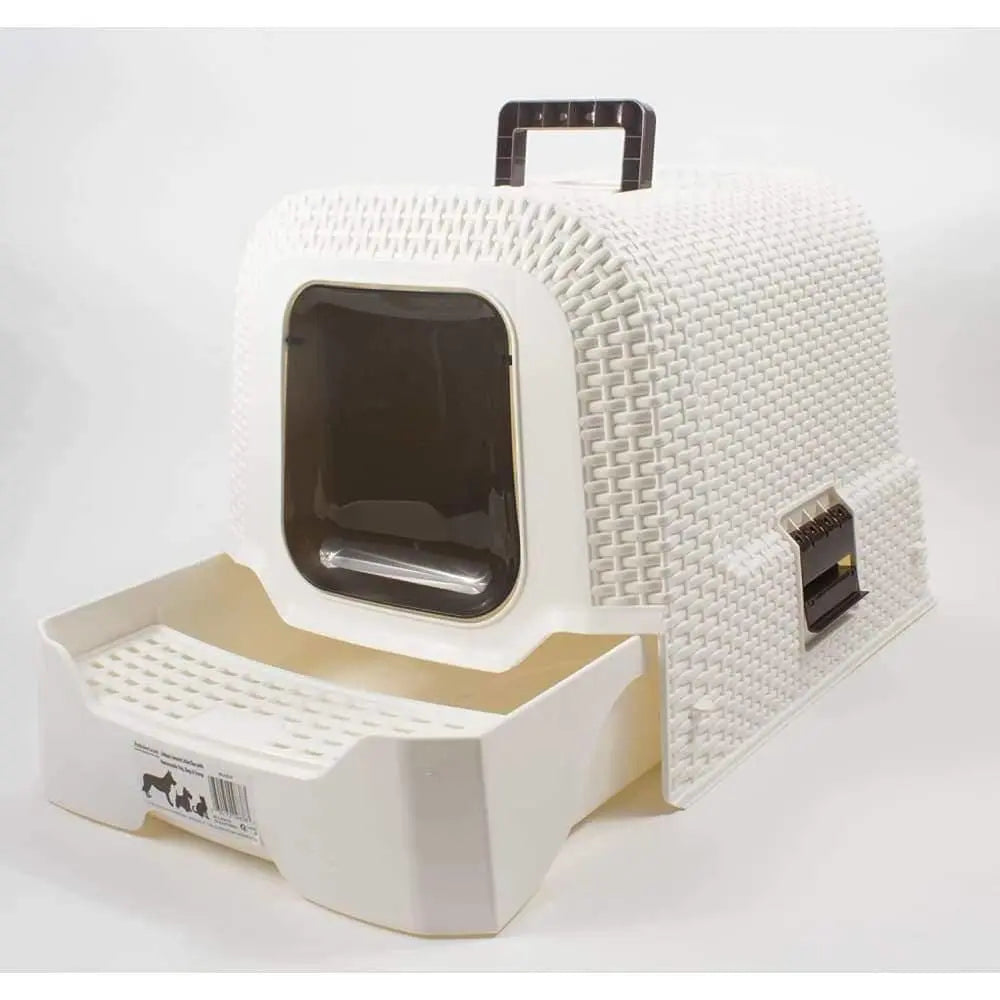 Penn-Plax Deluxe Covered Litter Box with Removable Tray, Scoop, and Bags Talis Us