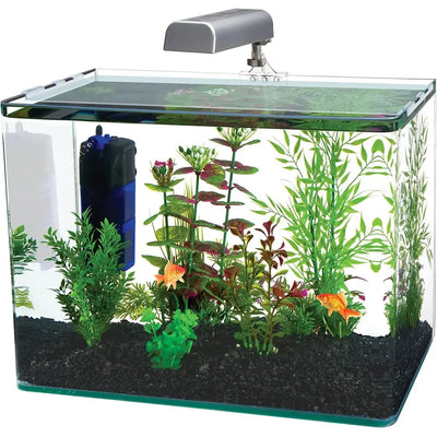 Penn-Plax Radius Aquarium Kit Small Fish Tank with Filter and Light 7.5 Gallon Tank Penn-Plax Aqua