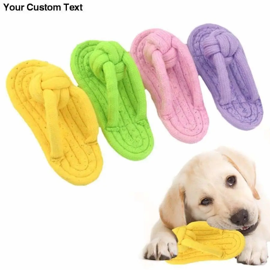 Pet Chew Toys Slipper Shaped Shoes Natural Cotton Rope Talis Us