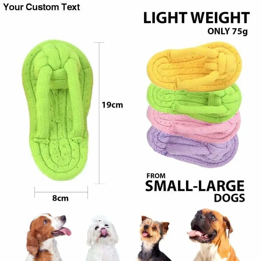 Pet Chew Toys Slipper Shaped Shoes Natural Cotton Rope Talis Us