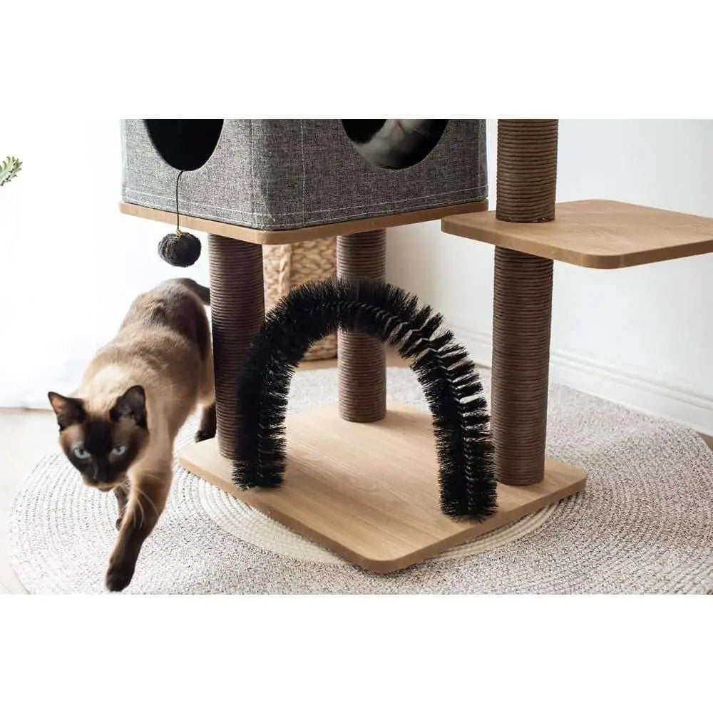 PetPals Elevate, Brown, Paper Rope Posts, Particle Board, Jute Fabric, 3 Level Activity Cat Tree PetPals Group