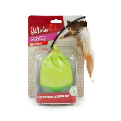 Petlinks® Wild Thing Electronic Motion Cat Toys Green Color 4 Inch Diameter Petlinks®