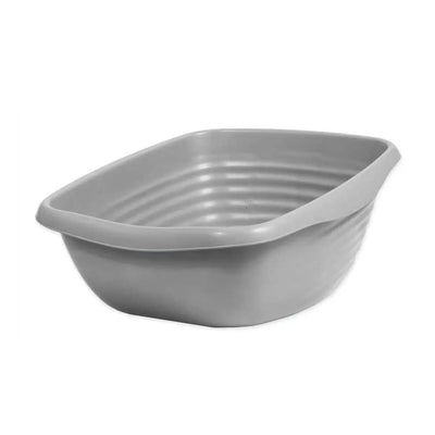 Petmate® Stay Fresh Hi-Back Pan Pearl Silver Color Large Petmate®