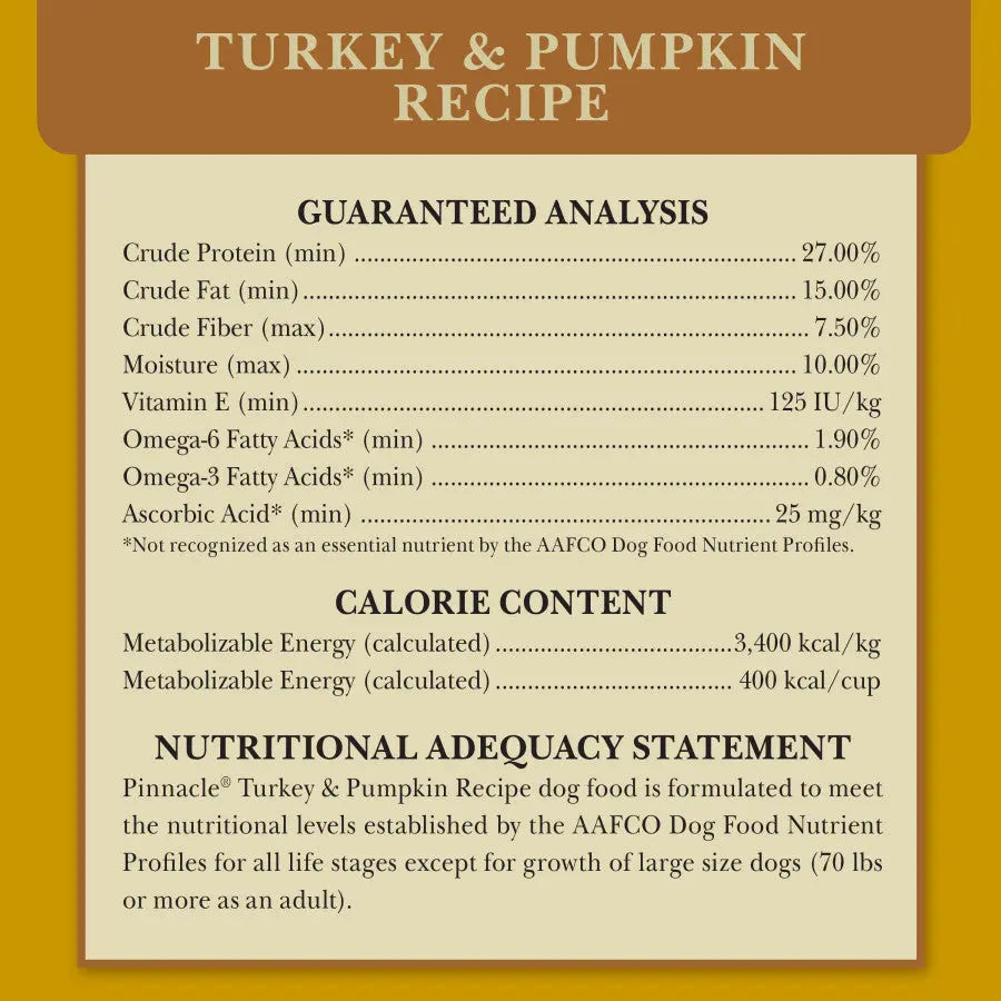 Pinnacle Grain Free Turkey & Pumpkin Dry Dog Food Pinnacle Food CPD