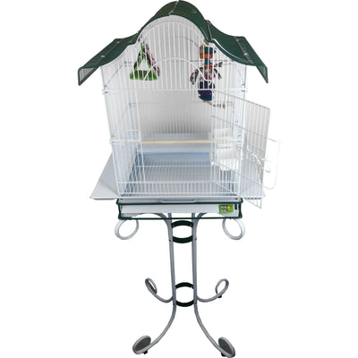 Pitch Roof Bird Cage With Stand 16"X14"58" AE Cage Company