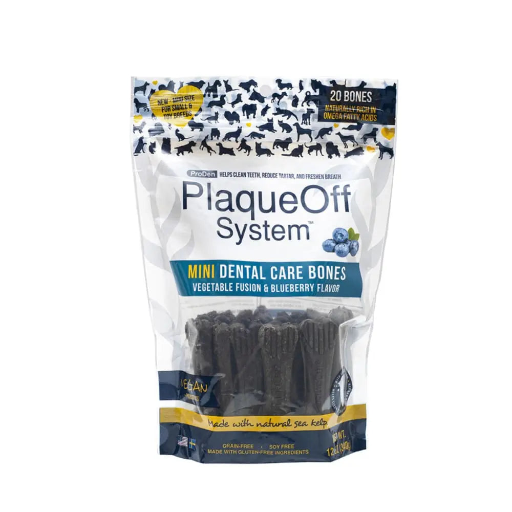 PlaqueOff Dental Care Bones Vegetable Fusion with Blueberry Mini PlaqueOff