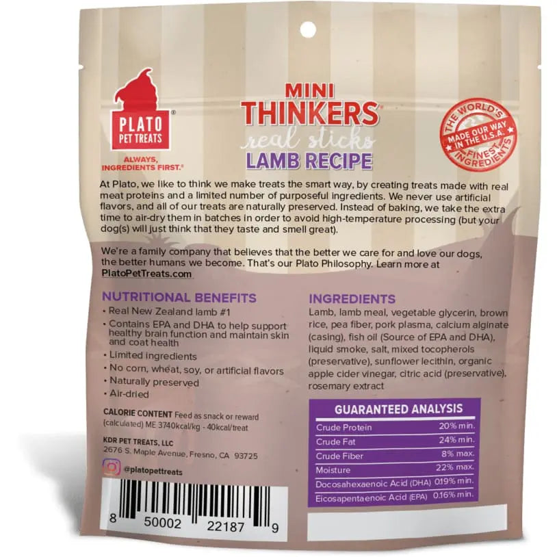 Plato Mini Thinkers Lamb Training Dog Treats Plato