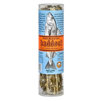 Polka Dog Haddock Tube Fish Jerky Dogs & Cats Treats 2oz Polka Dog