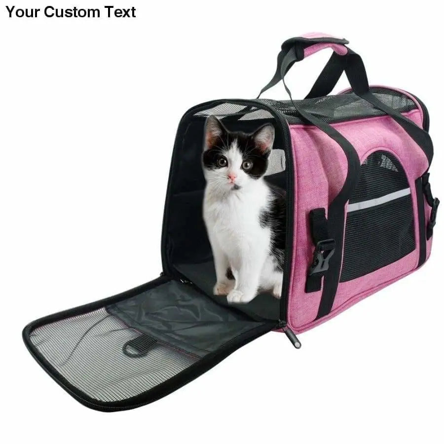 Portable Cat Bag Backpack Breathable Mesh Pet Fuchsia Nesoi