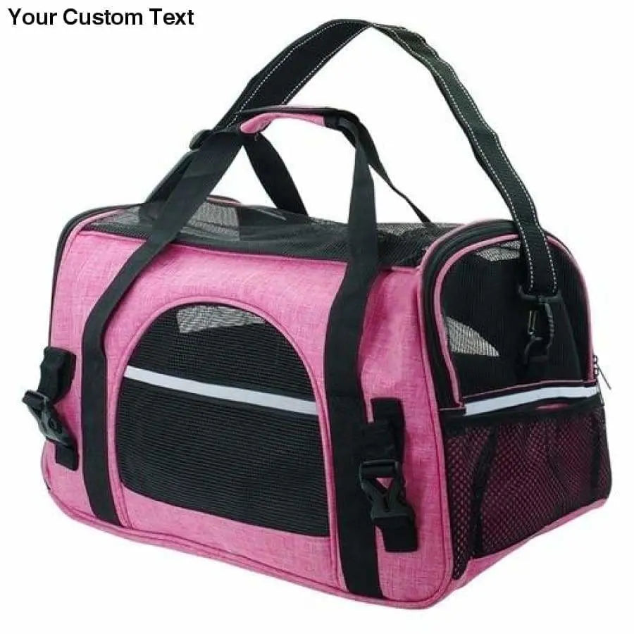 Portable Cat Bag Backpack Breathable Mesh Pet Fuchsia Nesoi