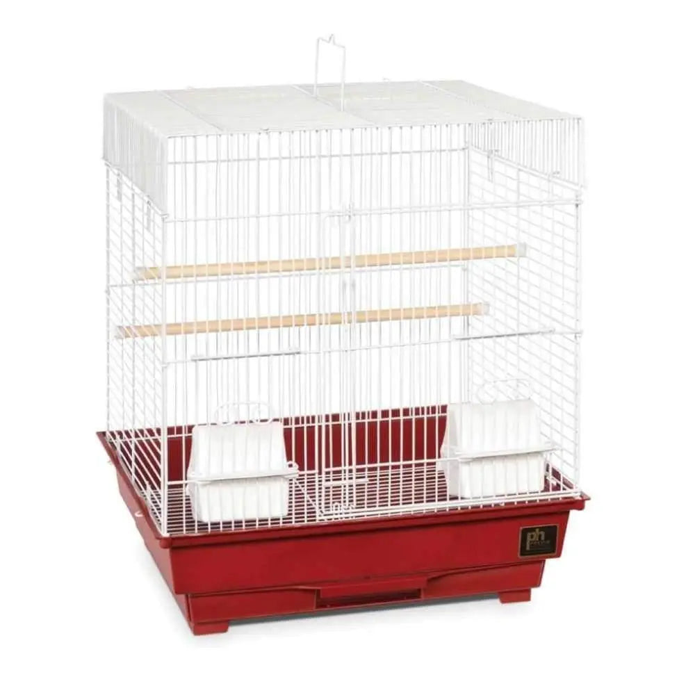 Prevue Pet Products ECONO-1614 Pre-Packed Parakeet or Cockatiel Cage White/Green, White/Red, Prevue Pet CPD