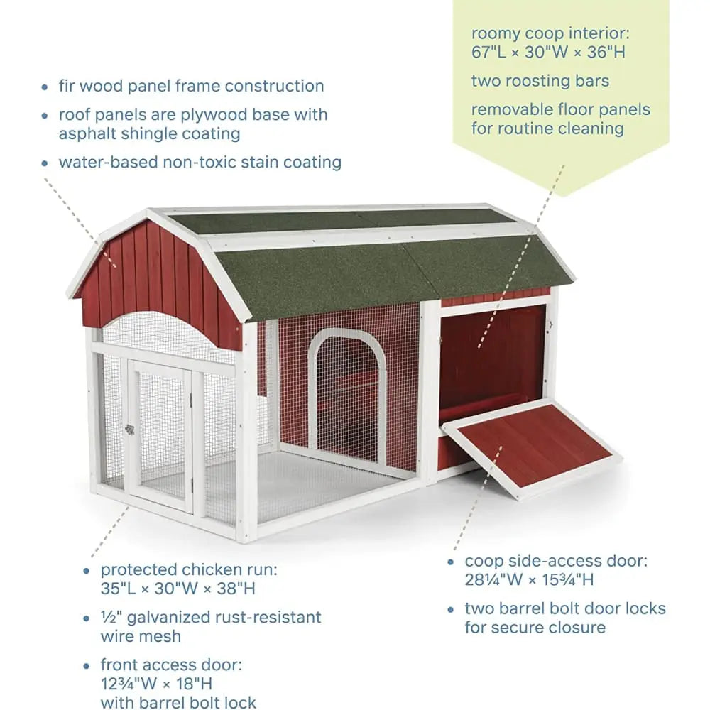 Prevue Pet Products Red Barn Chicken Coop Red Prevue Pet