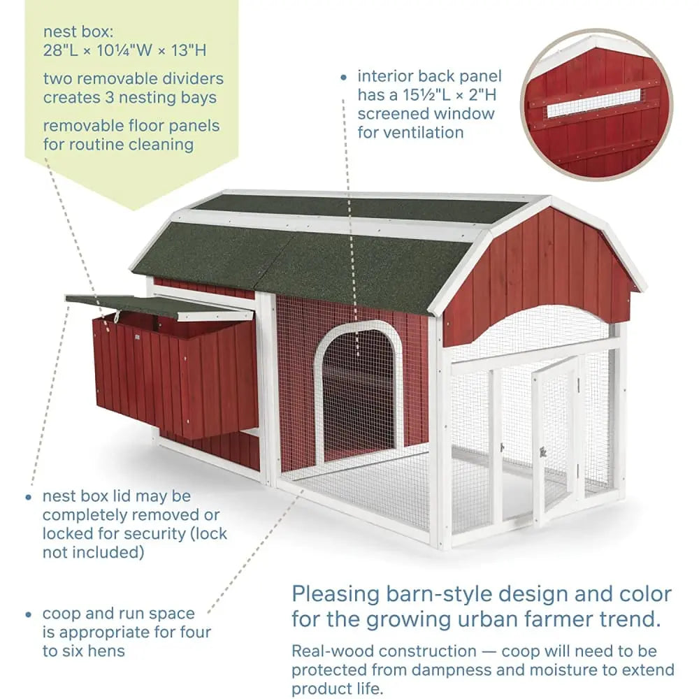 Prevue Pet Products Red Barn Chicken Coop Red Prevue Pet