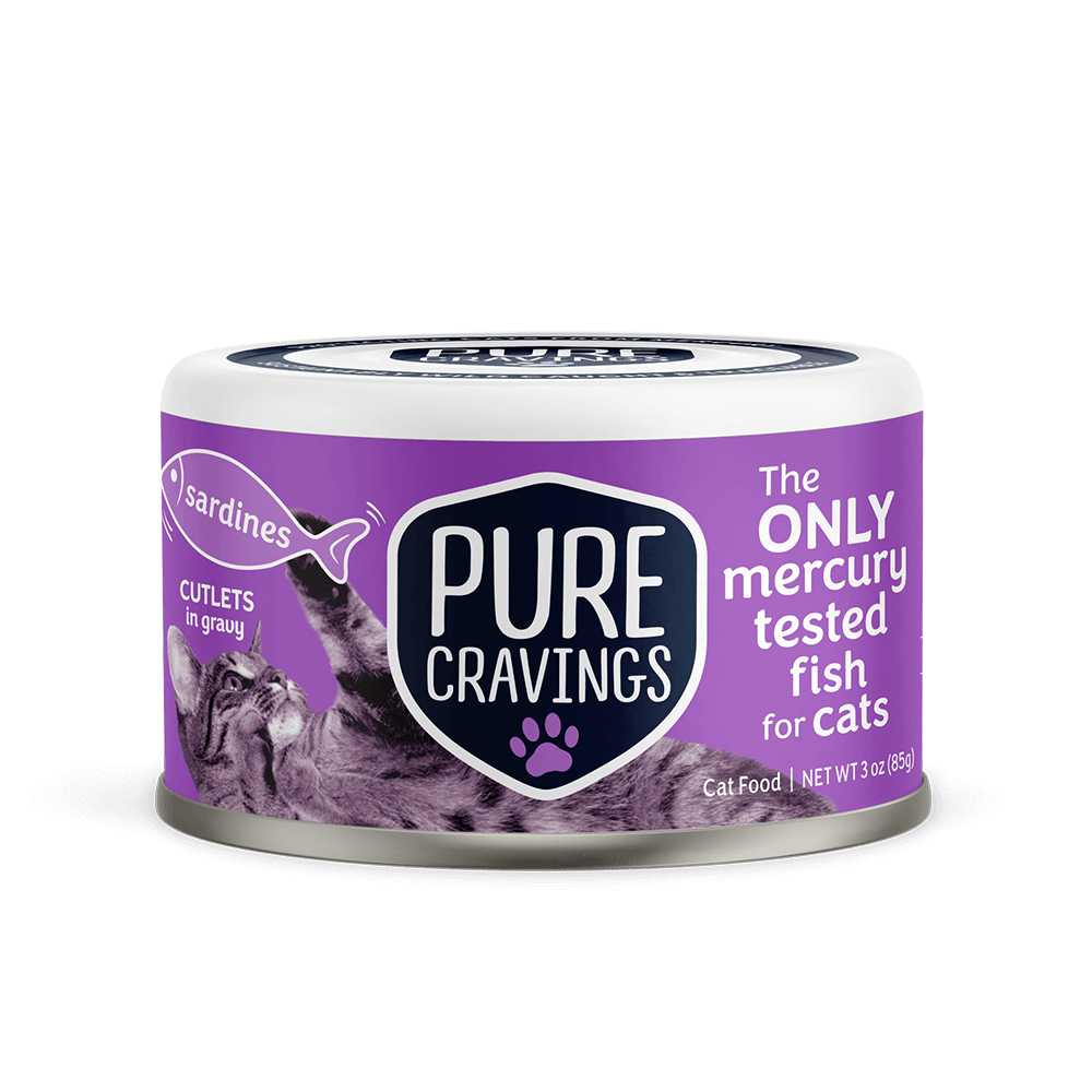 Pure Cravings Innovative New Pet Brand Wild Sardines Cutlets in Gravy Cutlets in Gravy Wet Cat 12pk / 3oz Pure Cravings