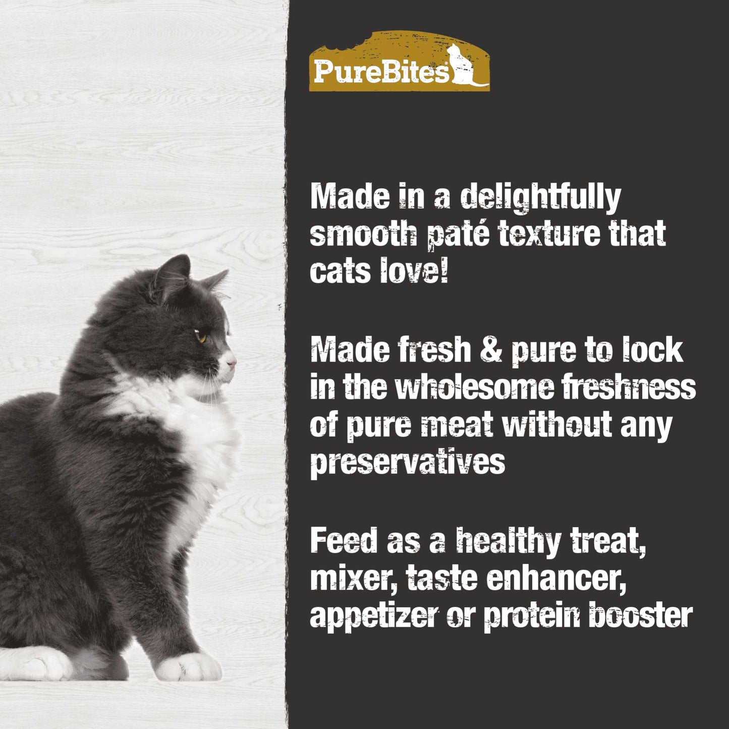 PureBites 100% Pure Chicken & Pumpkin Pure Protein Pate Cat Food 12 / 2.5 oz Pure Treats