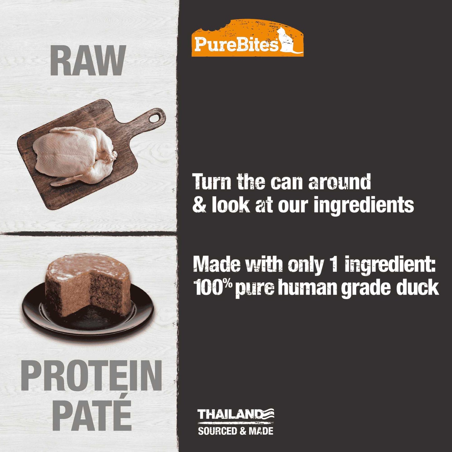 PureBites 100% Pure Protein Duck Pate Cat Food 12 / 2.5 oz Pure Treats