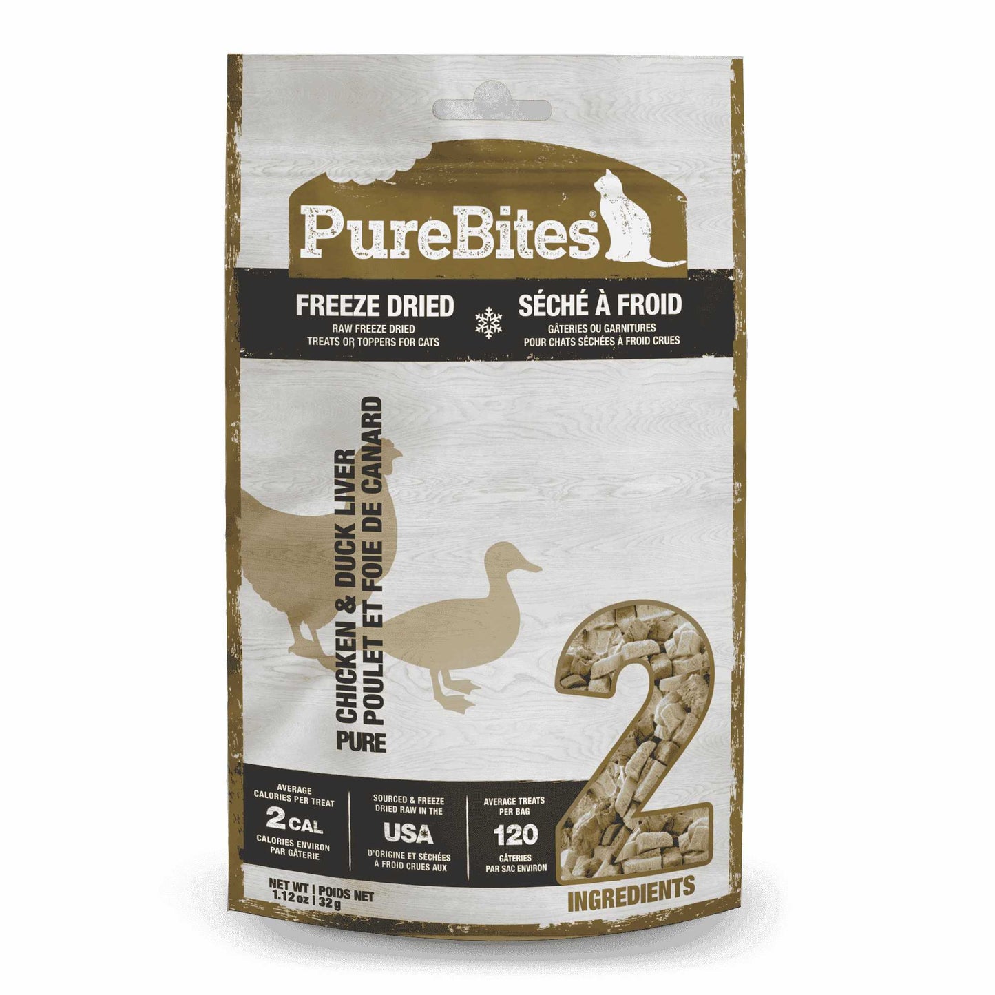 PureBites Chicken Breast & Duck Liver Freeze-Dried Cat Treats 1.05 oz Pure Treats