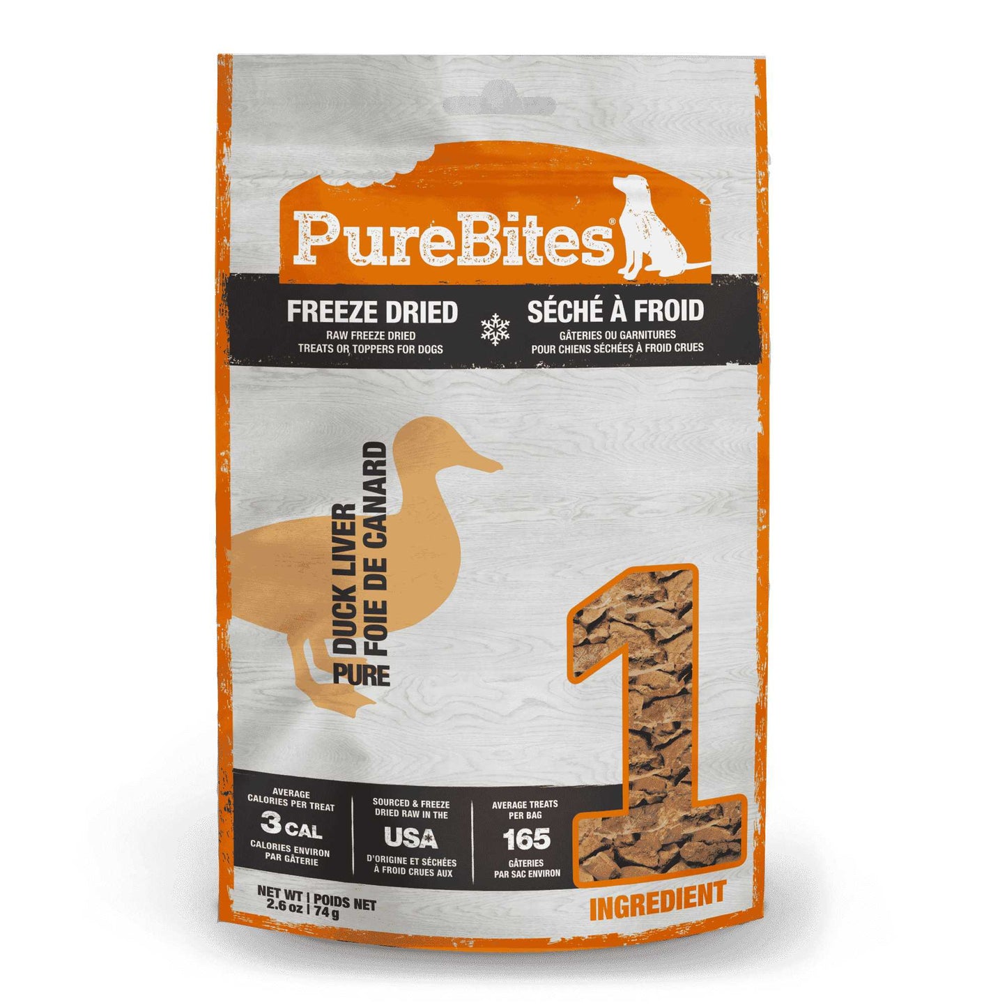 PureBites Duck Liver Freeze Dried Dog Treats 2.6 oz Pure Treats