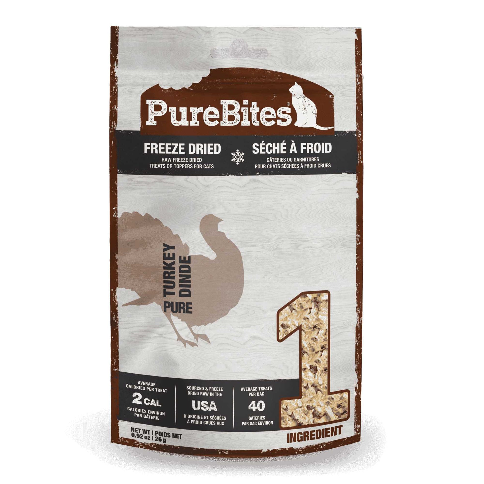 PureBites Turkey Breast Freeze-Dried Cat Treats 0.92 oz Pure Treats