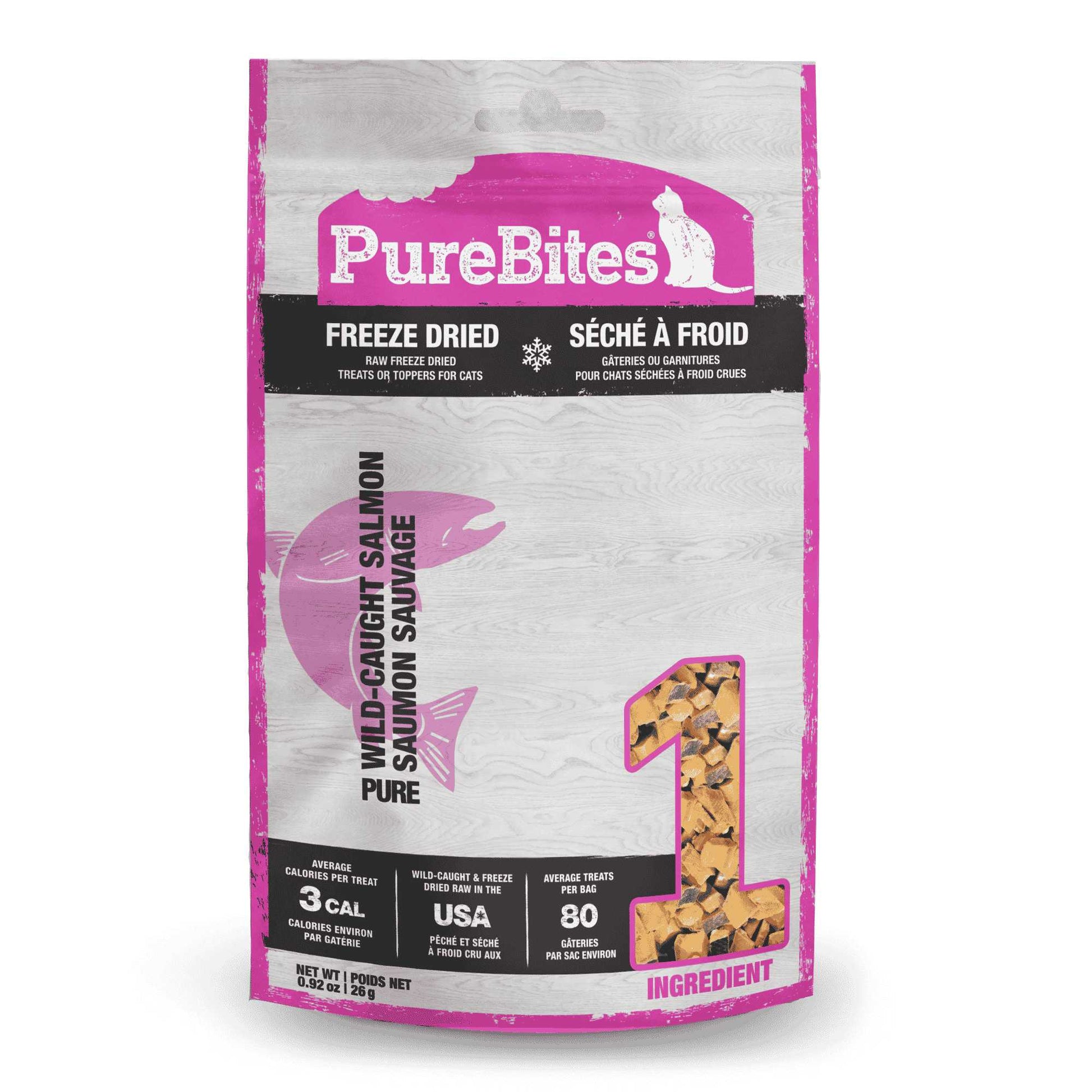 PureBites Wild Pacific Salmon Freeze-Dried Cat Treats Pure Treats