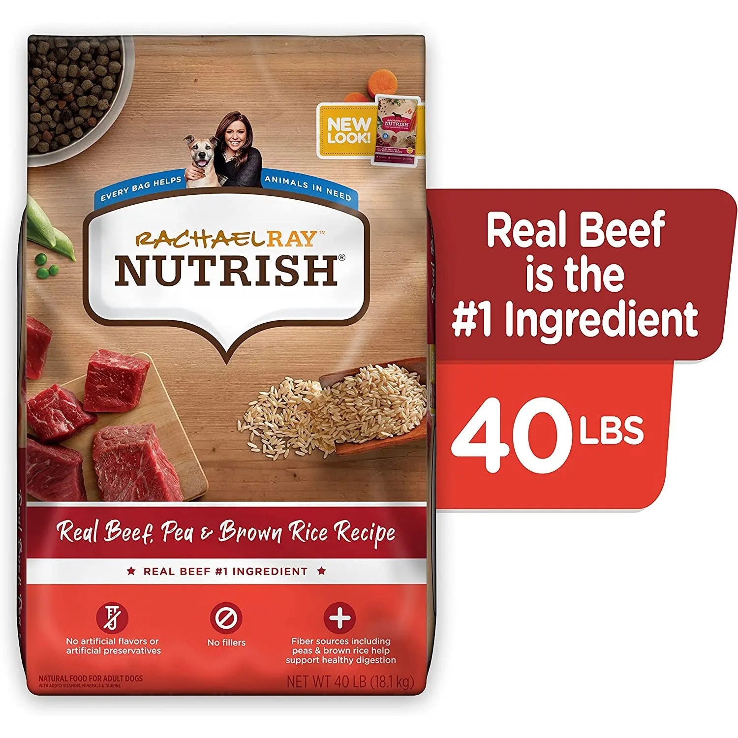 Rachael Ray NUTRISH Beef And Brown Rice Dry Dog Food Rachael Ray NUTRISH