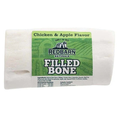 Redbarn Pet Products Filled Bone Natural Chicken & Apple Dog Treat Redbarn