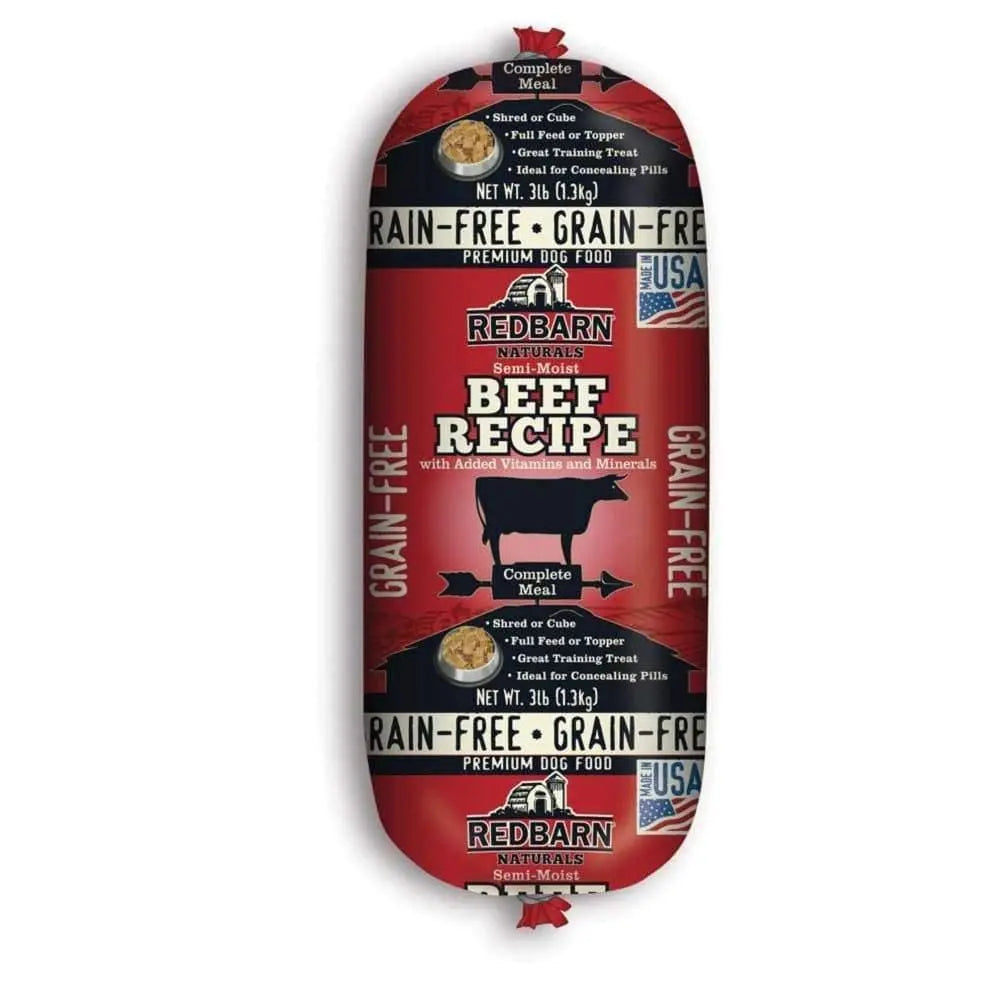 Redbarn Pet Products Grain Free Beef Dog Food Roll 3 lb Redbarn