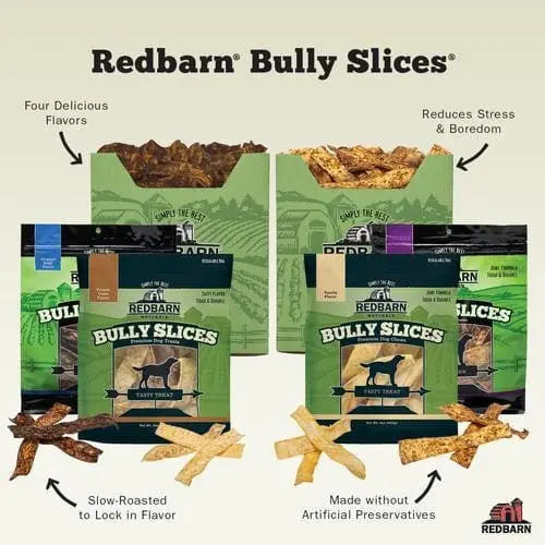 Redbarn Pet Products Natural Bully Slices Peanut Butter Flavor Dog Treat Redbarn