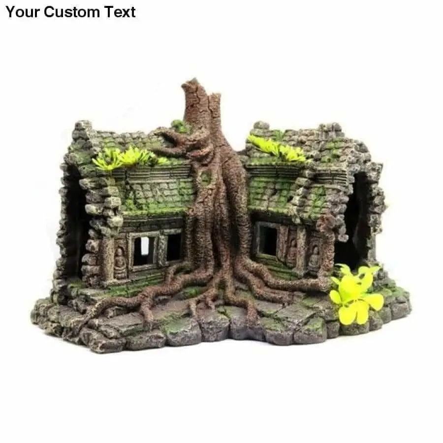 Resin Imitation Wooden Root House Ruins Aquarium Ornament Fish Tank Decoration Talis Us