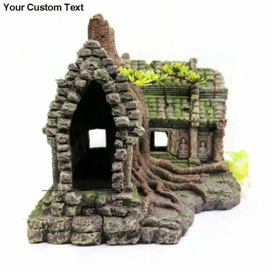 Resin Imitation Wooden Root House Ruins Aquarium Ornament Fish Tank Decoration Talis Us