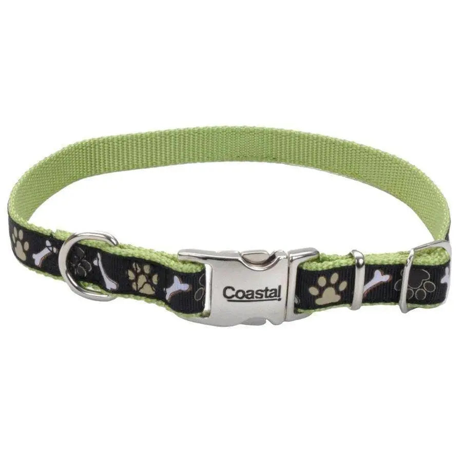 Ribbon Adjustable Nylon Dog Collar with Metal Buckle Ribbon CPD