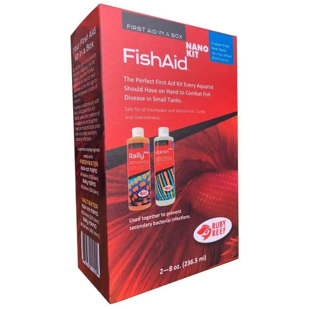 Ruby Reef FishAid Kit NANO Kick-Ich NANO/Rally NANO Combo Pack 8 fl oz, Combo pk Ruby Reef