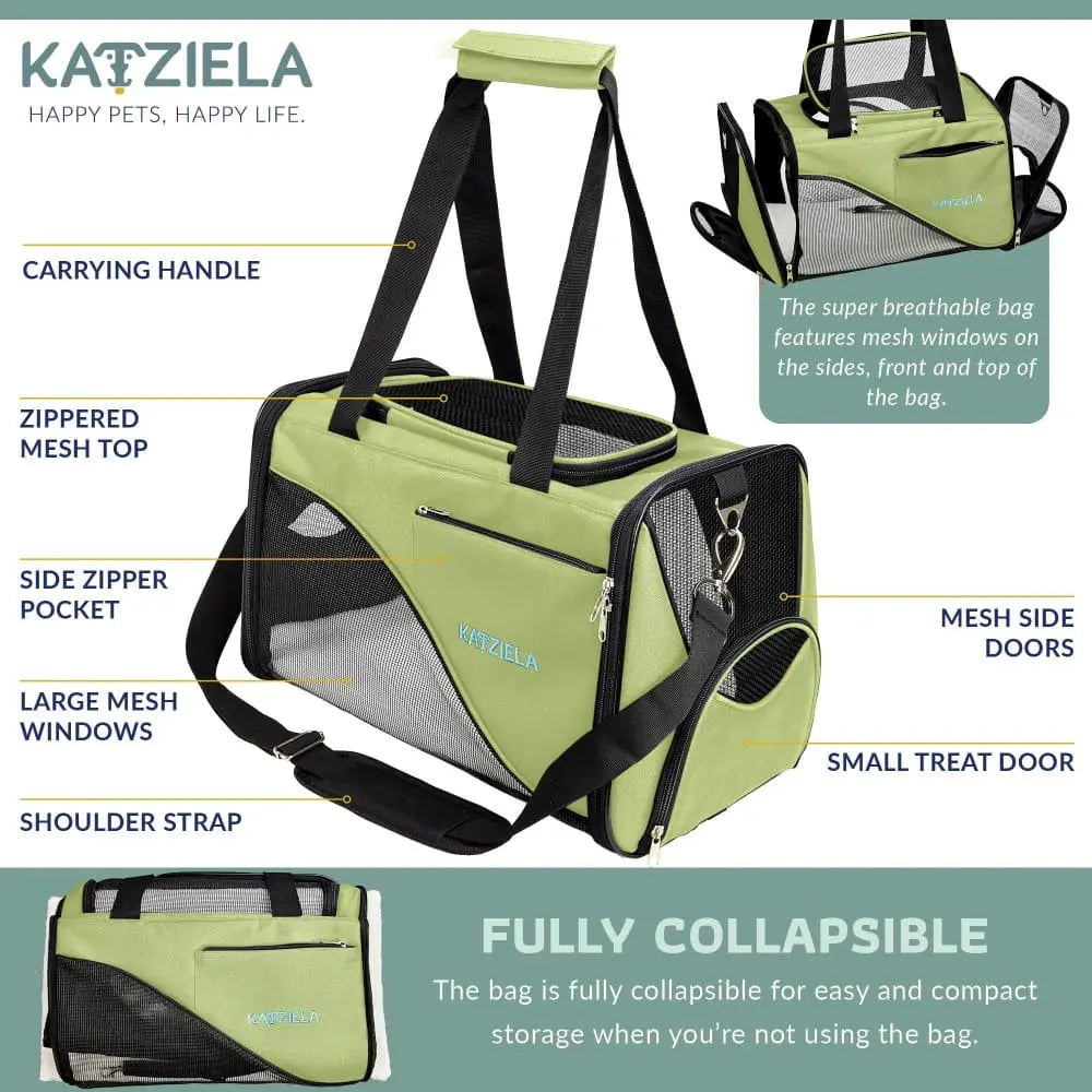 Safari Sleeper Carrier Pet Travel Bag for Cat and Dog Katziela