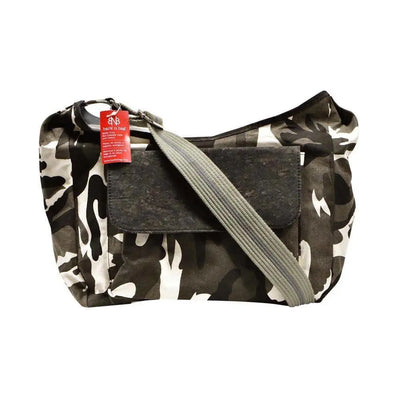 Sauvignon Barc Camo Cotton Canvas trimmed in Cork Sling bark n bag®WP