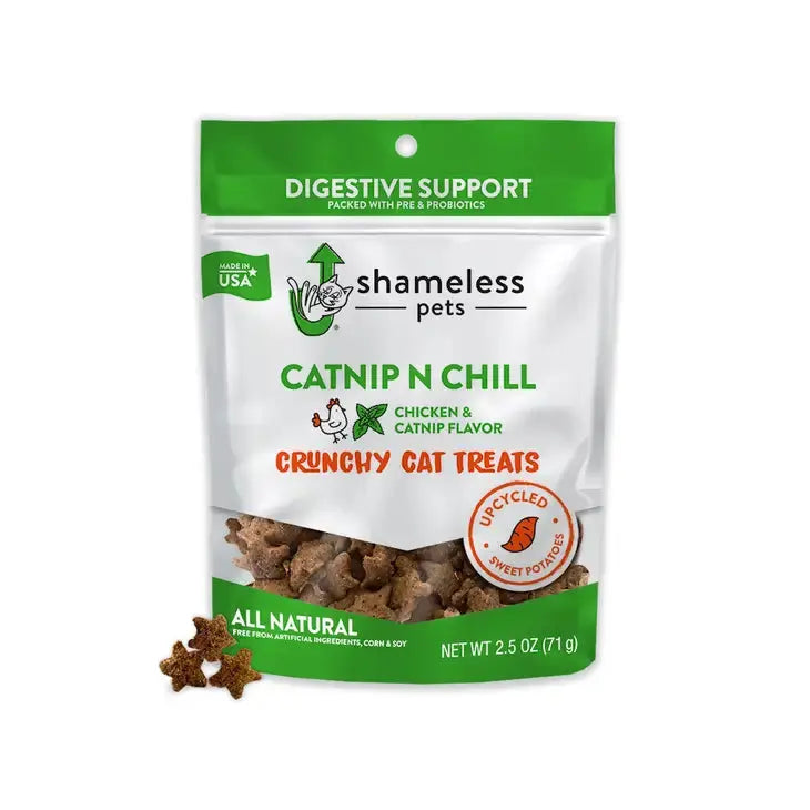 Shameless Pets Catnip N Chill Crunchy Cat Treats Shameless Pets