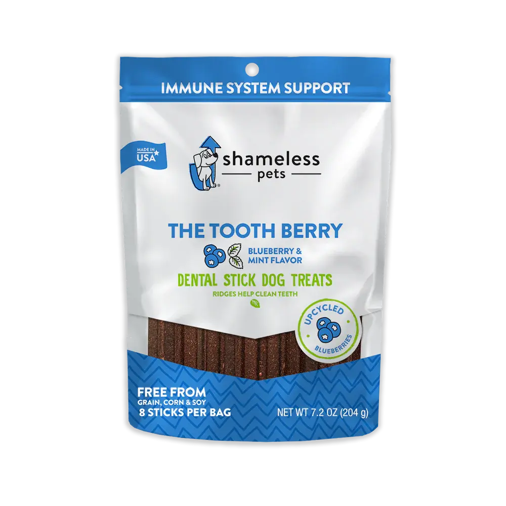 Shameless Pets The Tooth Berry Dental Sticks Dog Treats Shameless Pets