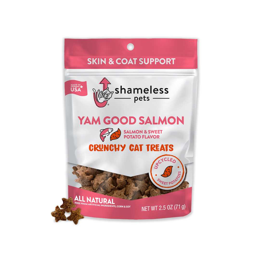 Shameless Pets Yam Good Salmon Crunchy Cat Treats Shameless Pets