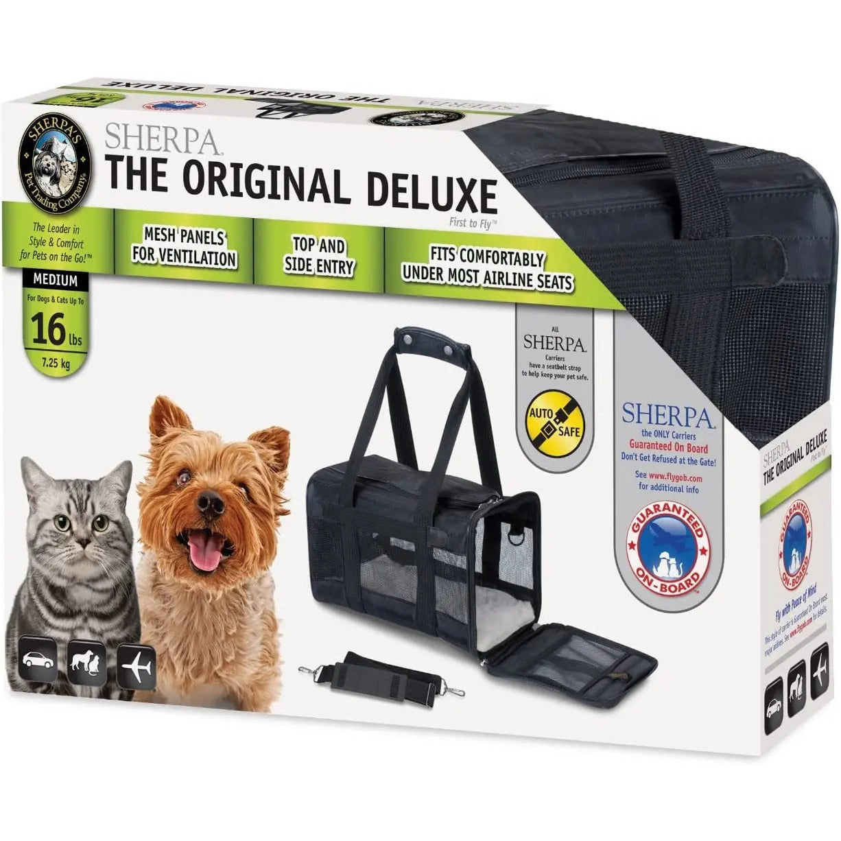 Sherpa's Pet Trading Company Original Deluxe Pet Carrier Black Sherpa's Pet Trading Company CPD