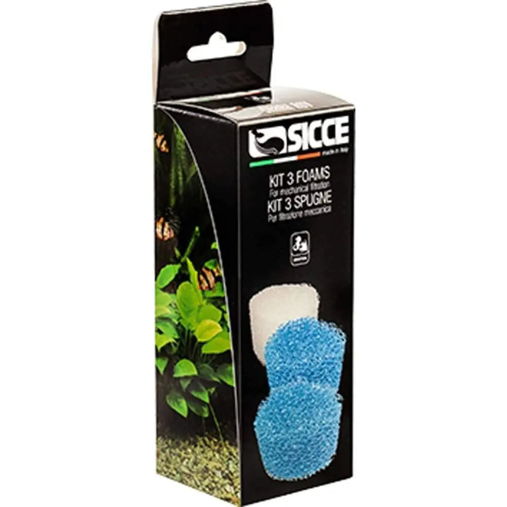 Sicce SHARK ADV Replacement Sponge Blue(2) & White(1) 1ea/3 ct Sicce CPD