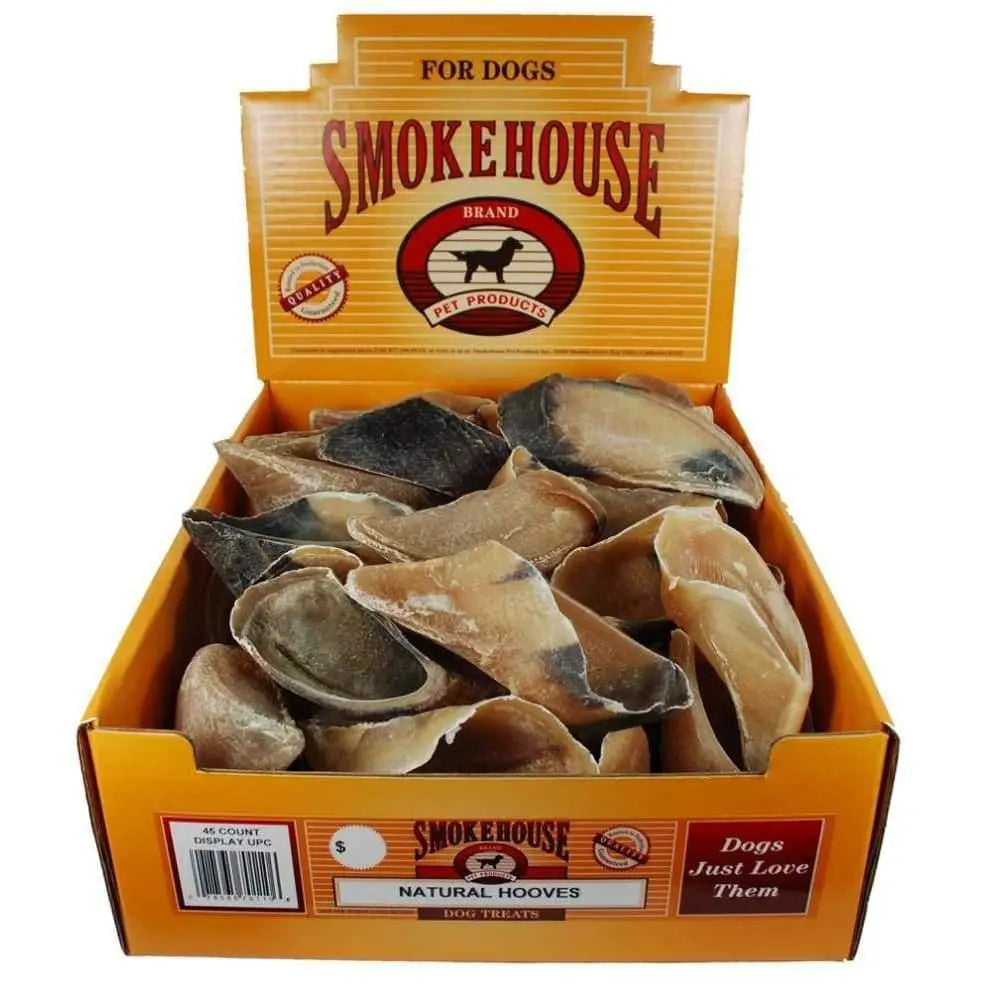 Smokehouse USA Made Beef Hooves Dog Treat 45ea/45 ct Smokehouse