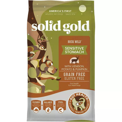 Solid Gold Pet Buck Wild Grain Free Venison Potato & Pumpkin Recipe Dog Food 24 Lbs Solid Gold