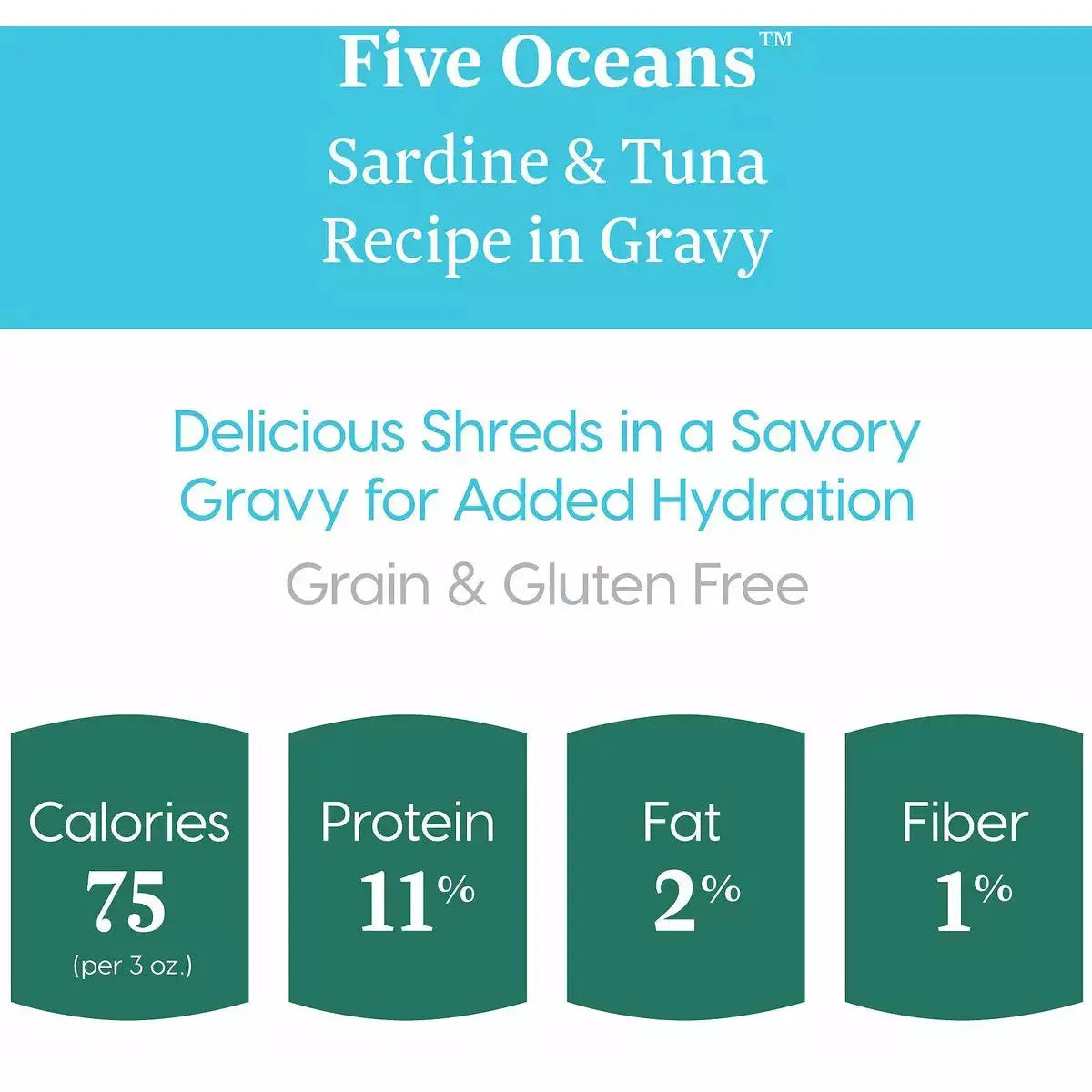 Solid Gold® Five Oceans Grain Free Sardine & Tuna Recipe in Gravy Cat Food Solid Gold