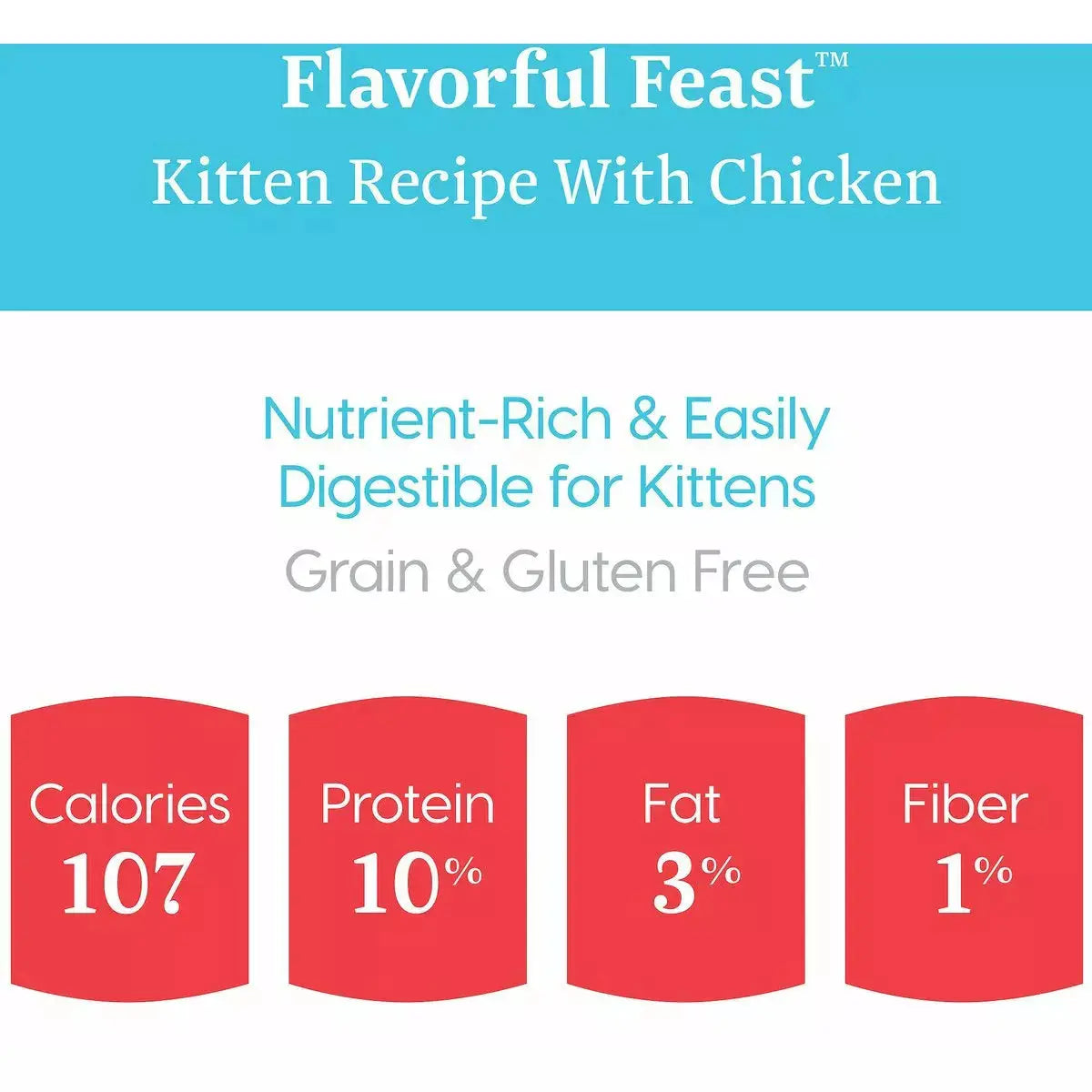 Solid Gold® Flavorful Feast Grain Free Kitten Recipe with Chicken Cat Food 3oz case of 24 Solid Gold