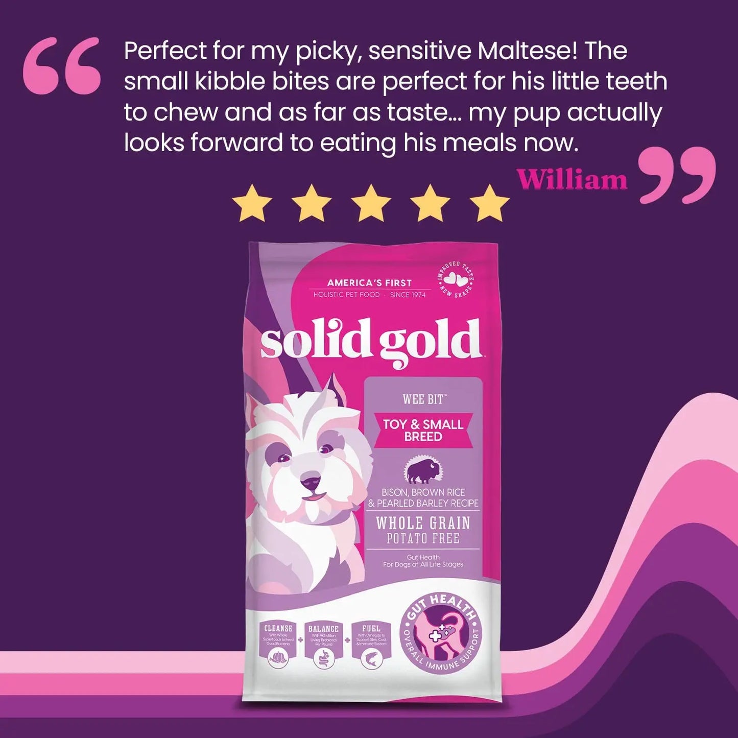 Solid Gold® Wee Bit Potato Free Bison, Brown Rice & Pearled Barley Dog Food Solid Gold